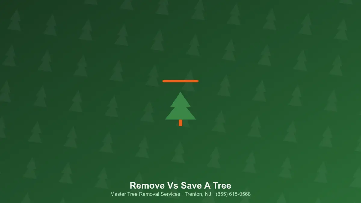 Arborist evaluating whether to remove or preserve a large tree in New Jersey
