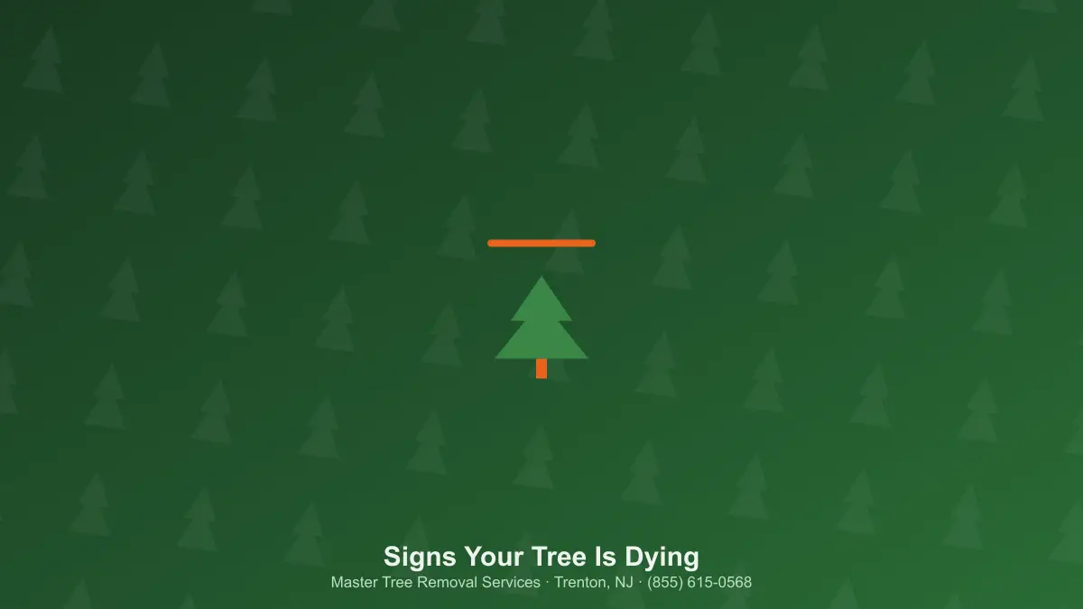 Homeowner inspecting a declining tree with bare branches in New Jersey