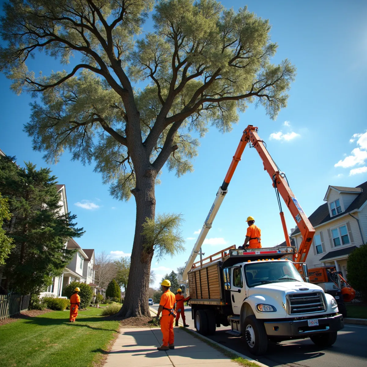 Master Tree Removal Services crew providing tree service in Asbury Park, Monmouth County, NJ