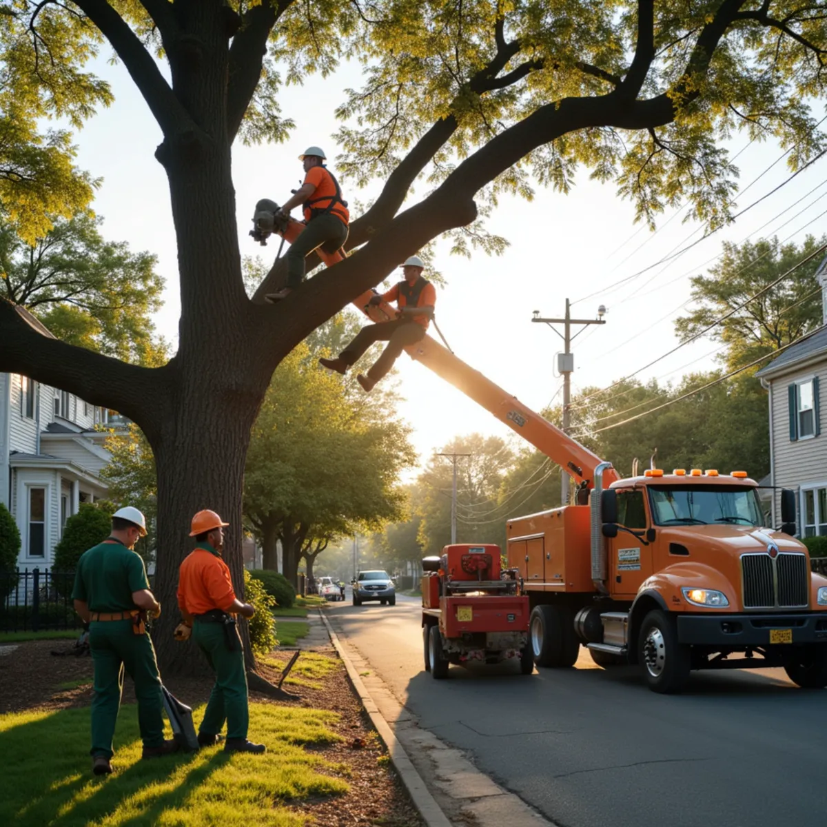 Master Tree Removal Services crew providing tree service in Atlantic City, Atlantic County, NJ