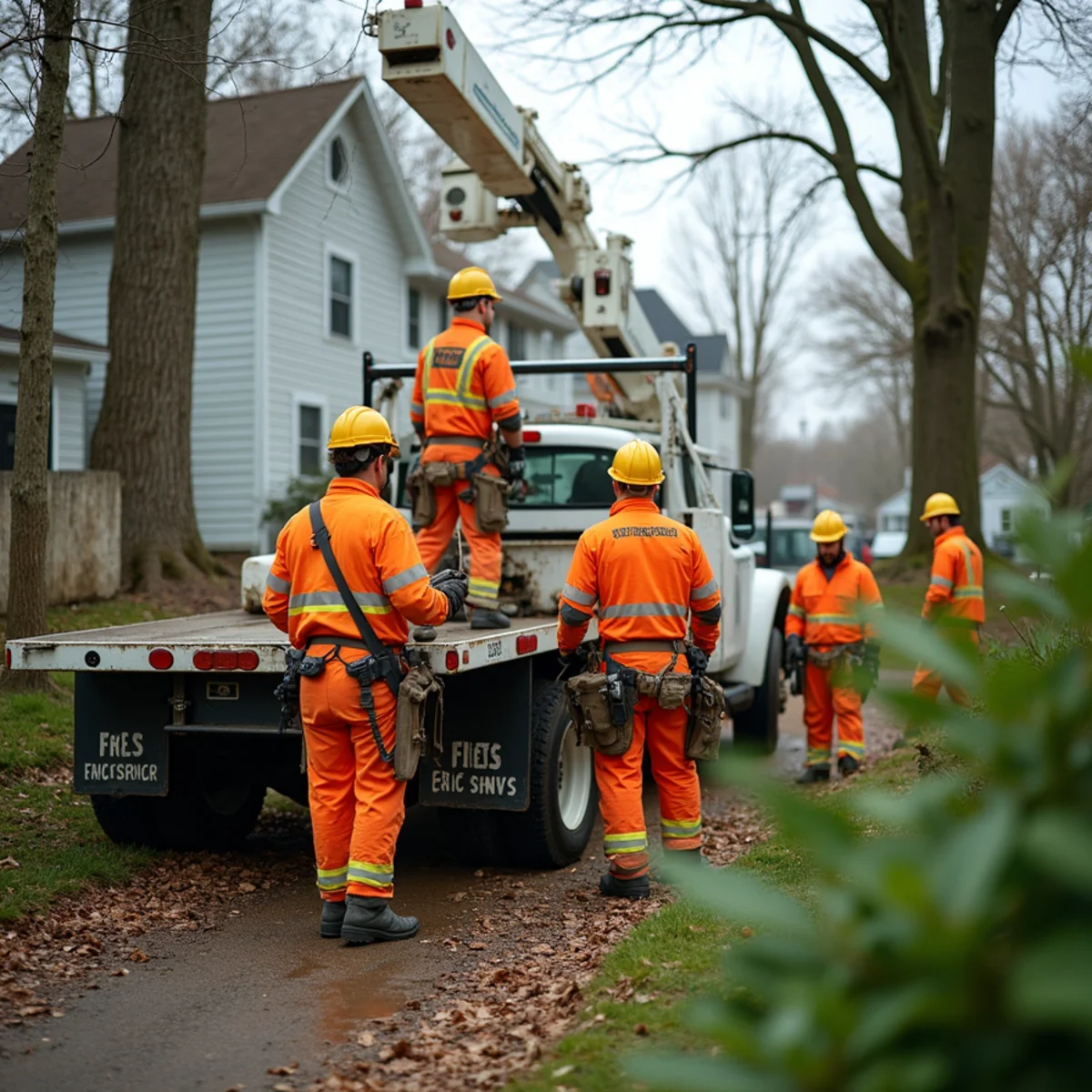Master Tree Removal Services crew providing tree service in Bordentown, Burlington County, NJ