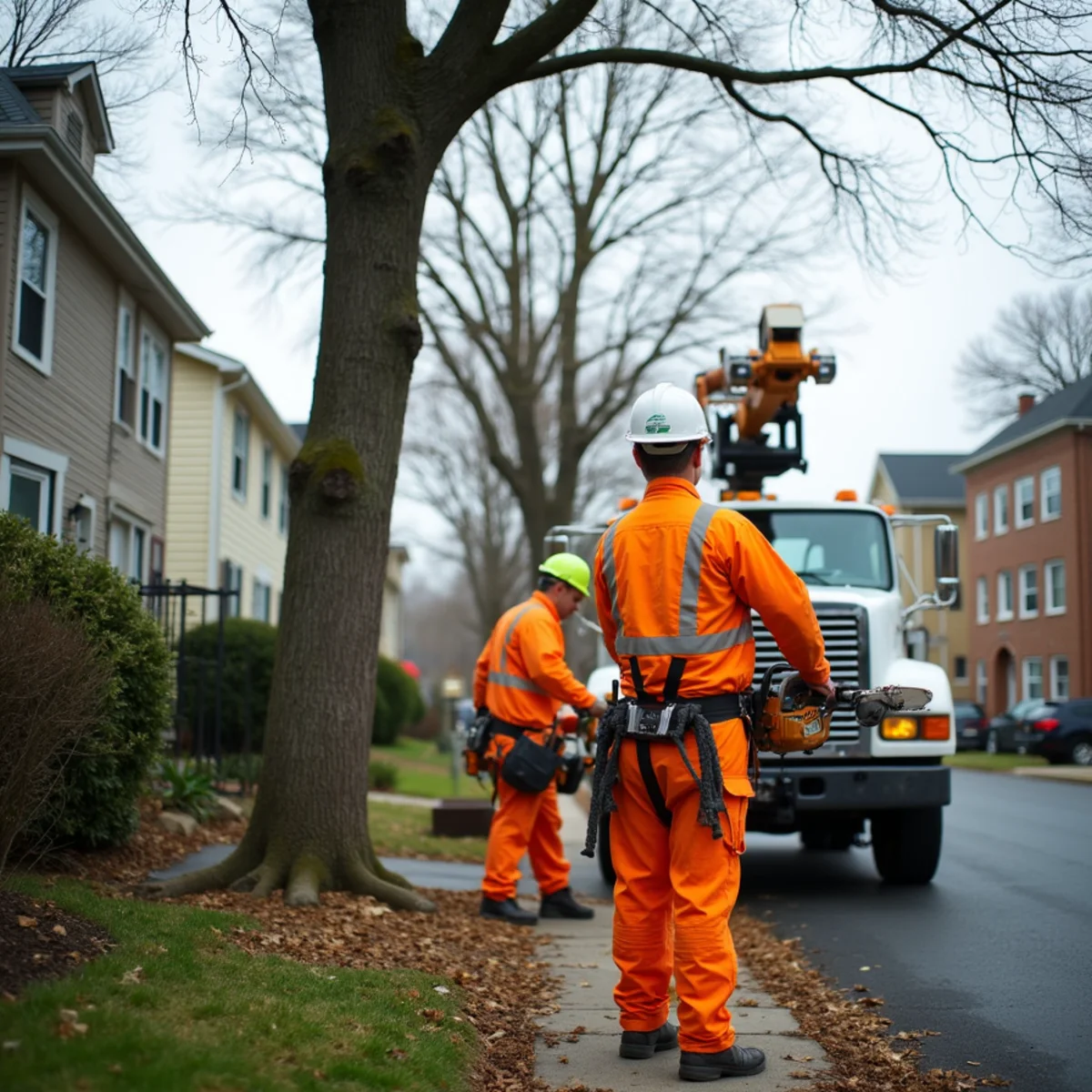 Master Tree Removal Services crew providing tree service in Burlington, Burlington County, NJ