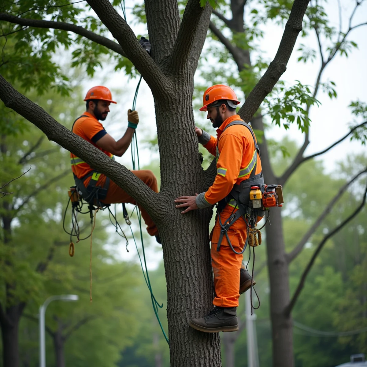 Master Tree Removal Services crew providing tree service in Cherry Hill, Camden County, NJ