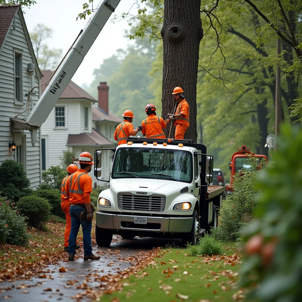 Master Tree Removal Services crew providing tree service in Chesterfield, Burlington County, NJ