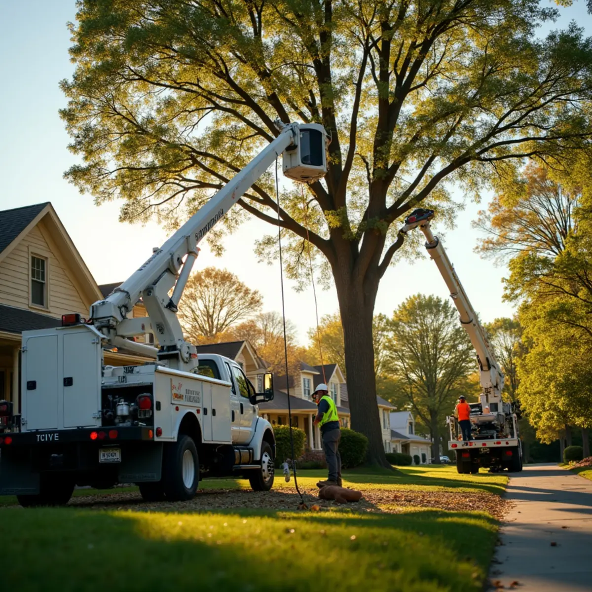 Master Tree Removal Services crew providing tree service in East Brunswick, Middlesex County, NJ