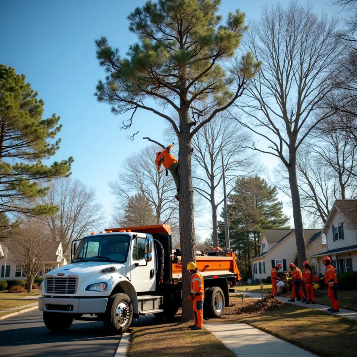 Master Tree Removal Services crew providing tree service in East Windsor, Mercer County, NJ
