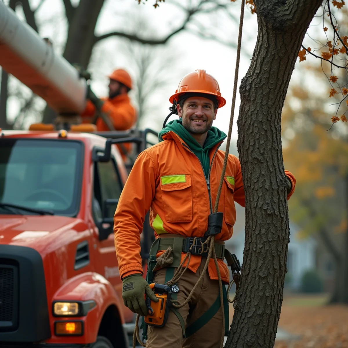 Master Tree Removal Services crew providing tree service in Fieldsboro, Burlington County, NJ