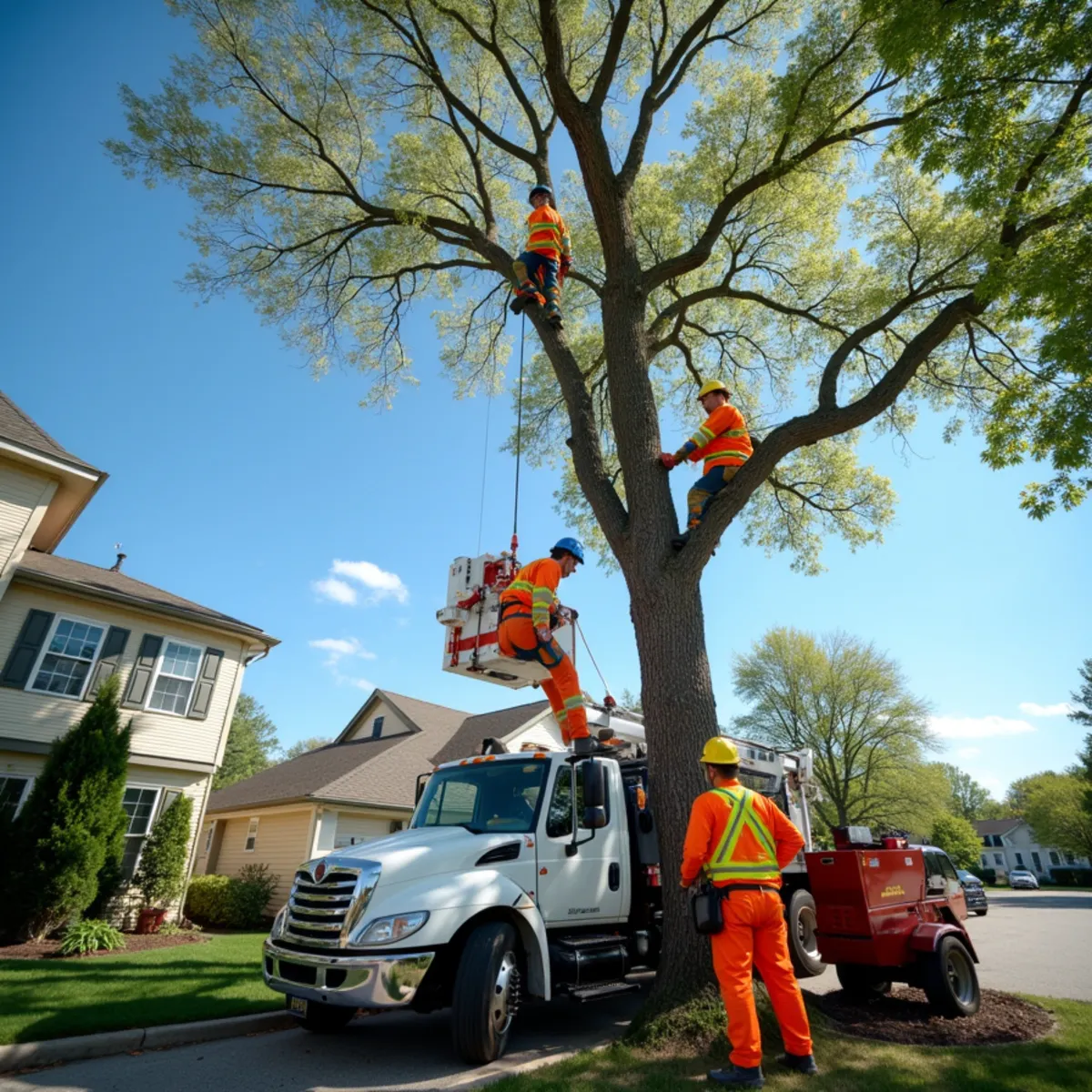 Master Tree Removal Services crew providing tree service in Florence, Burlington County, NJ