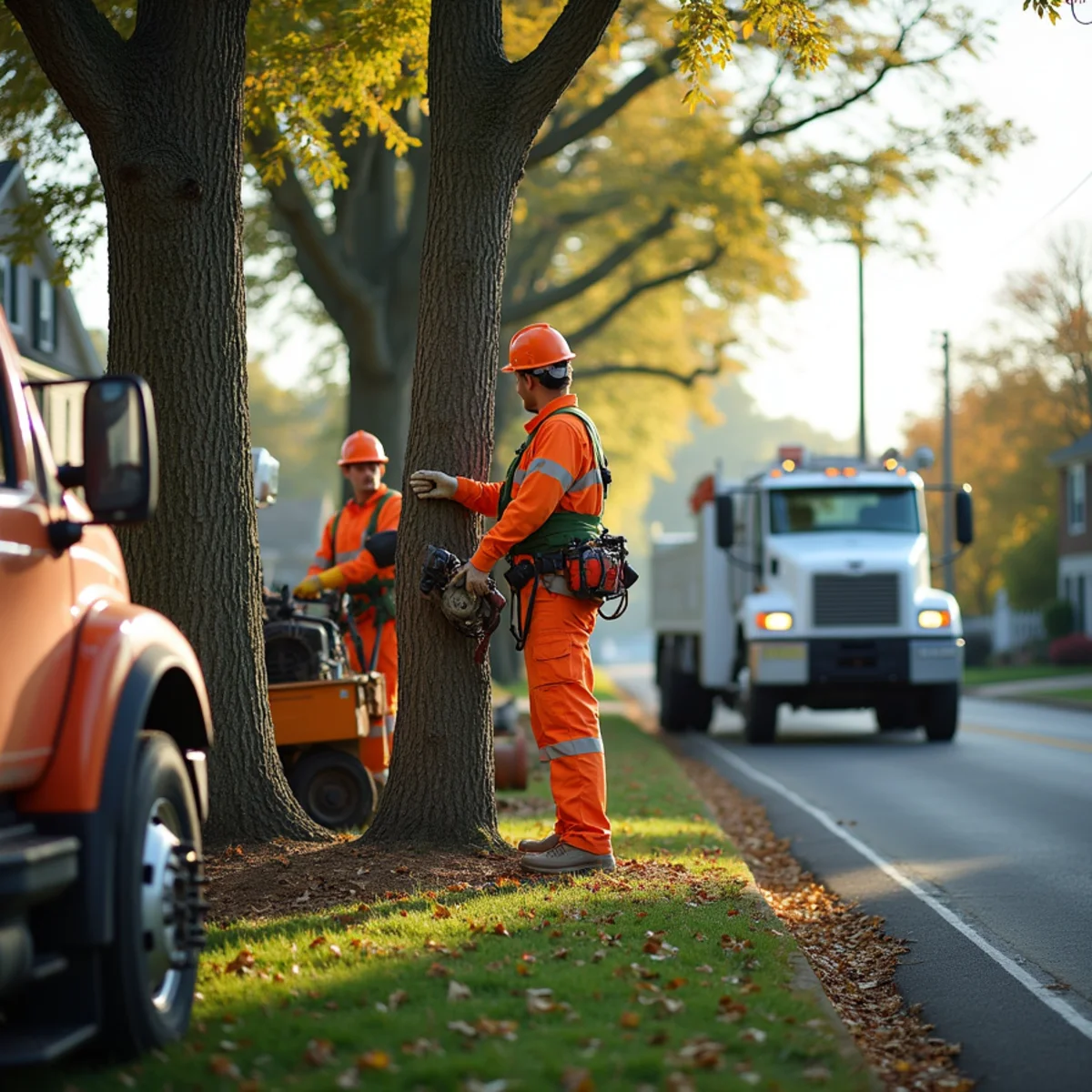 Master Tree Removal Services crew providing tree service in Hammonton, Atlantic County, NJ