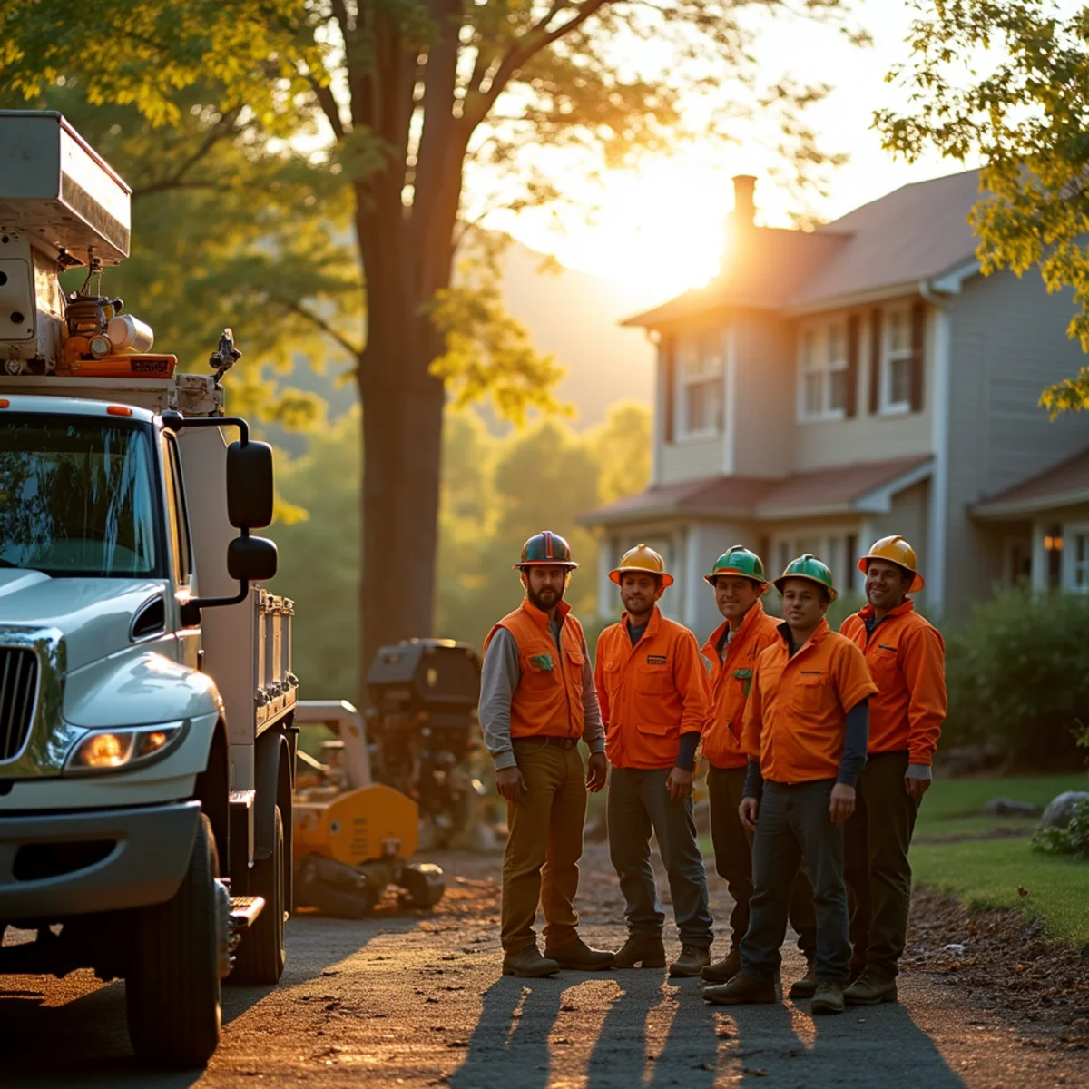 Master Tree Removal Services crew providing tree service in Hopewell, Mercer County, NJ