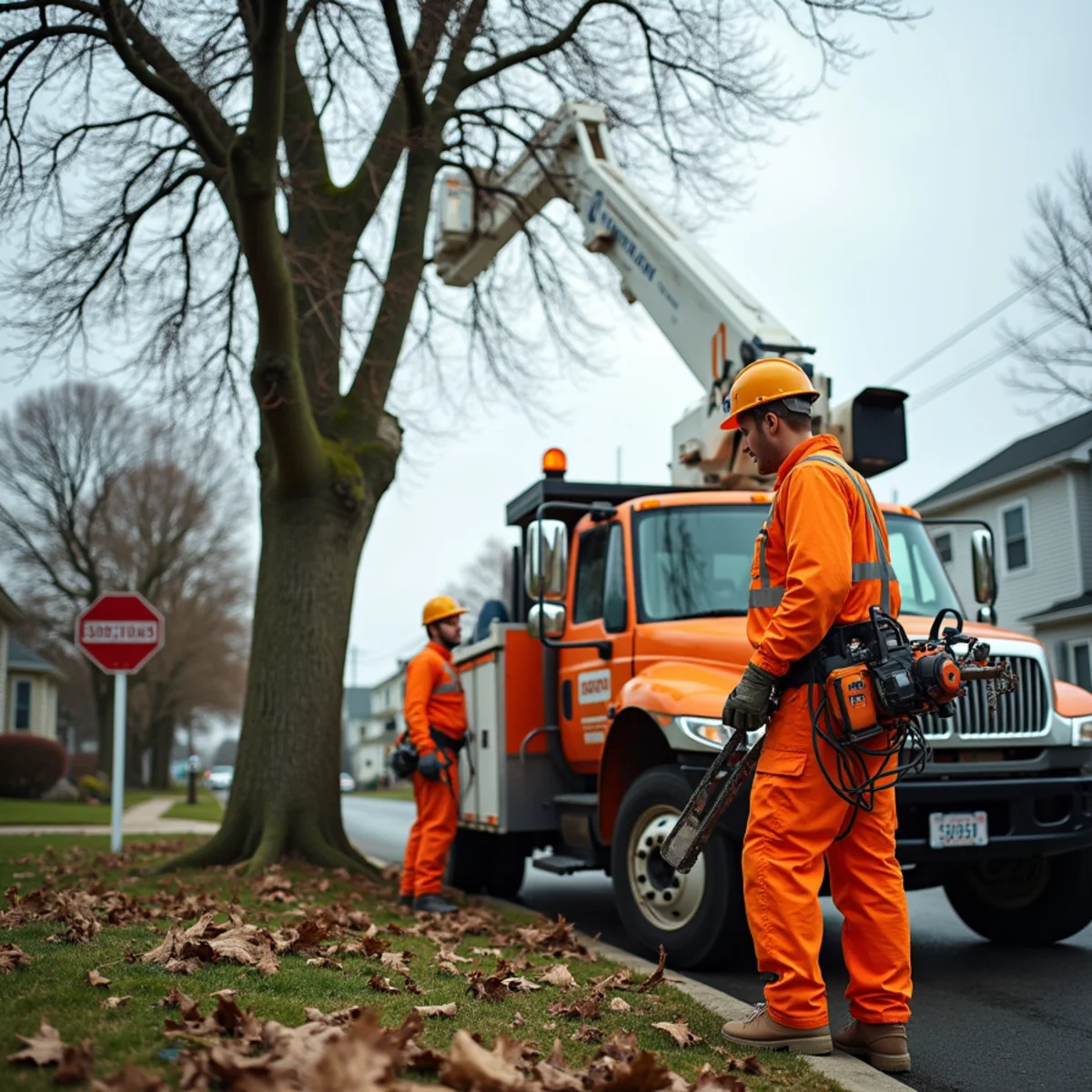 Master Tree Removal Services crew providing tree service in Lakewood, Ocean County, NJ