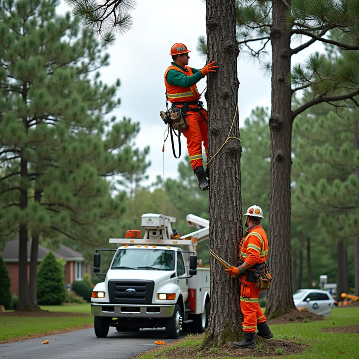 Master Tree Removal Services crew providing tree service in Monroe, Middlesex County, NJ