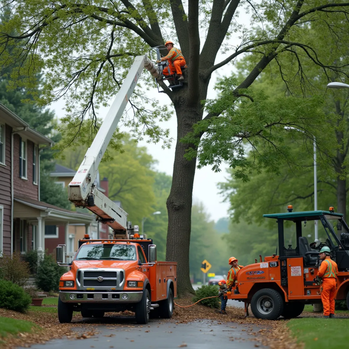 Master Tree Removal Services crew providing tree service in Pennington, Mercer County, NJ
