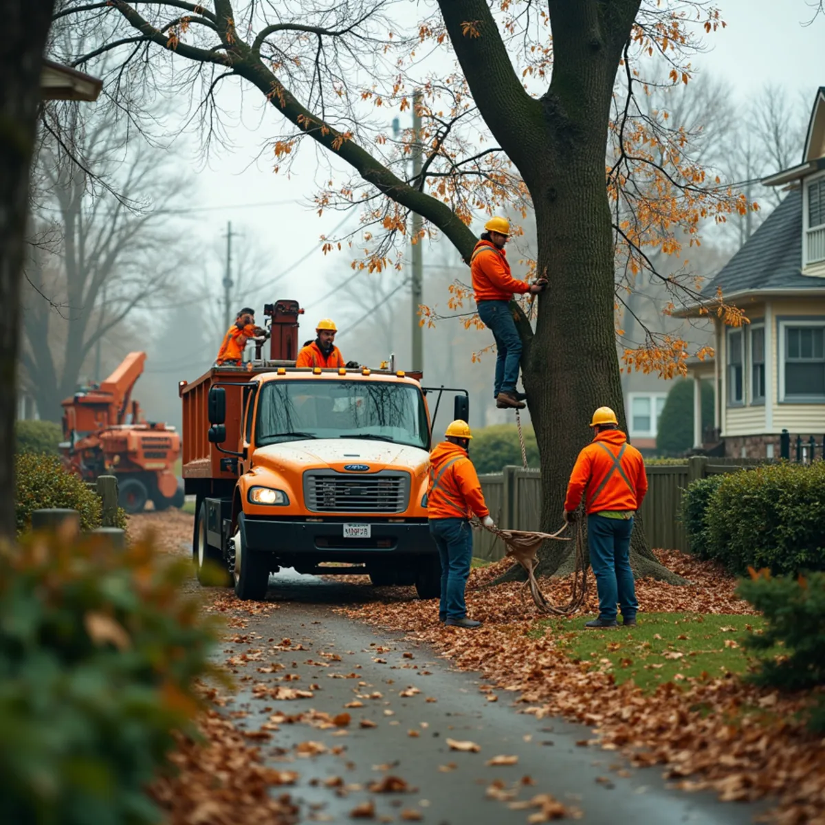 Master Tree Removal Services crew providing tree service in Piscataway, Middlesex County, NJ