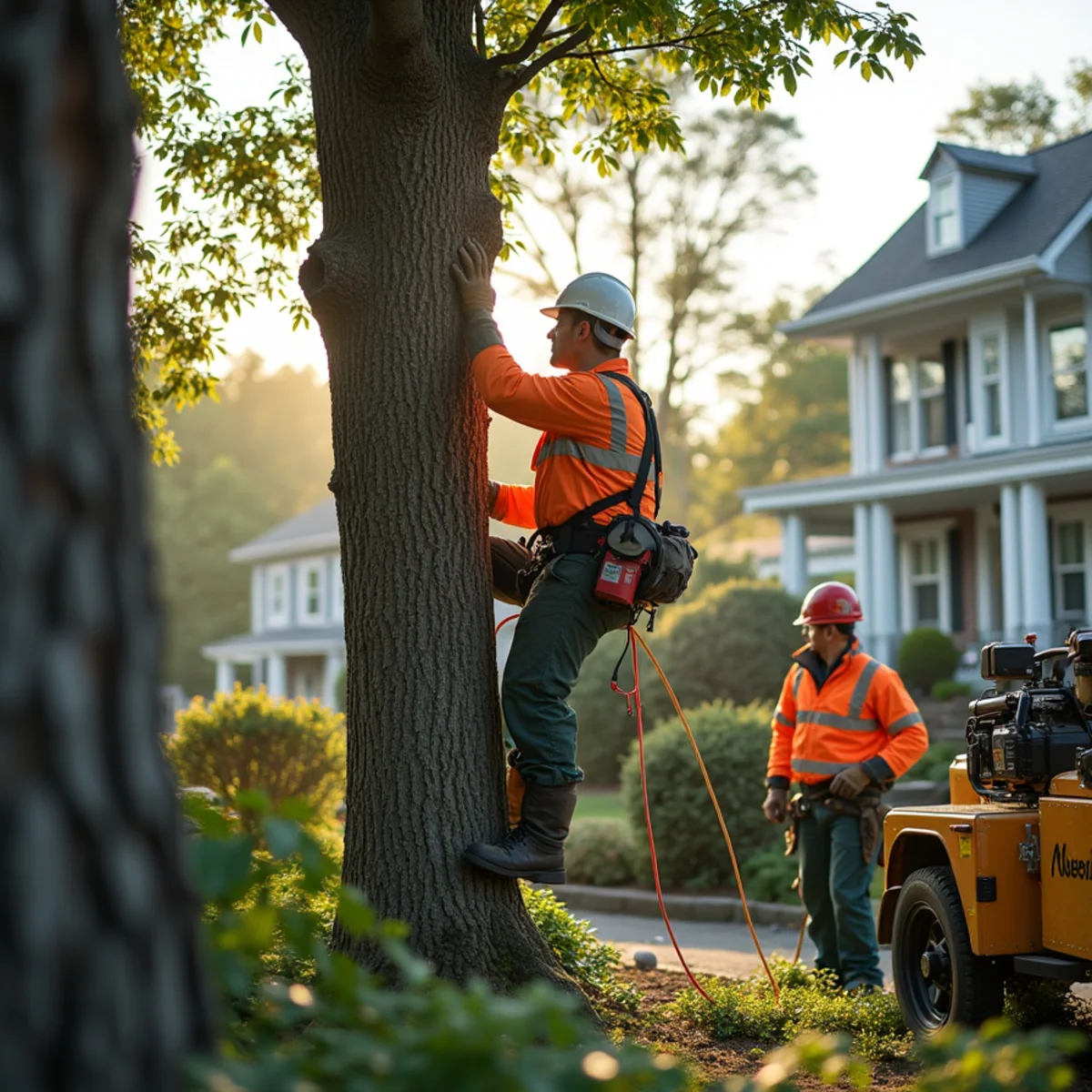 Master Tree Removal Services crew providing tree service in Voorhees, Camden County, NJ