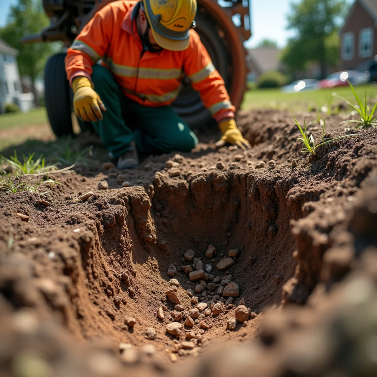 Stump Grinding in action by a Master Tree Removal crew in Trenton, NJ