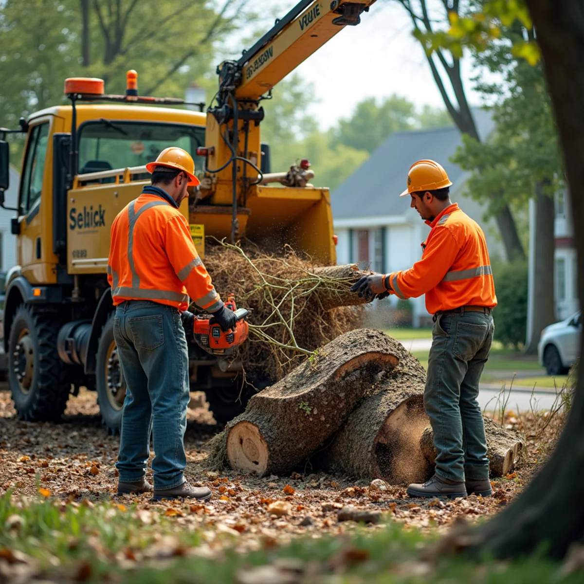 Tree Removal in action by a Master Tree Removal crew in Trenton, NJ